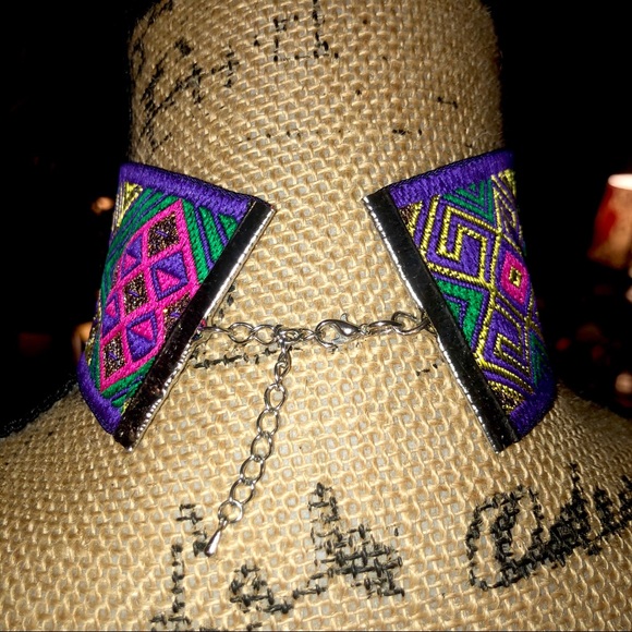 Bright Boho Geometric Choker - Picture 4 of 4